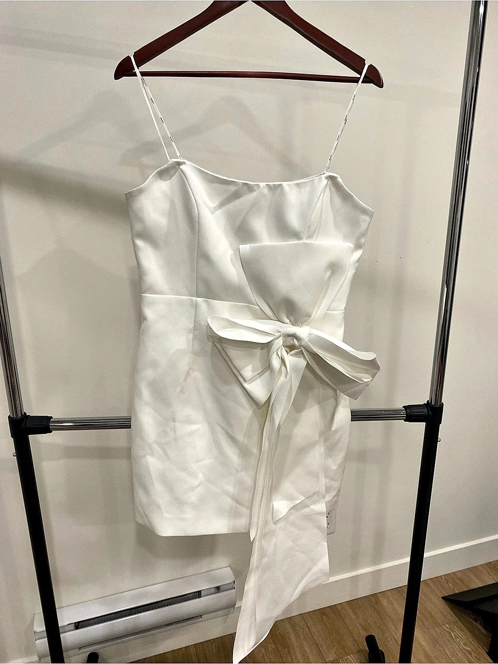 ELLIATT Odori Dress Satin Bow Mini Dress White